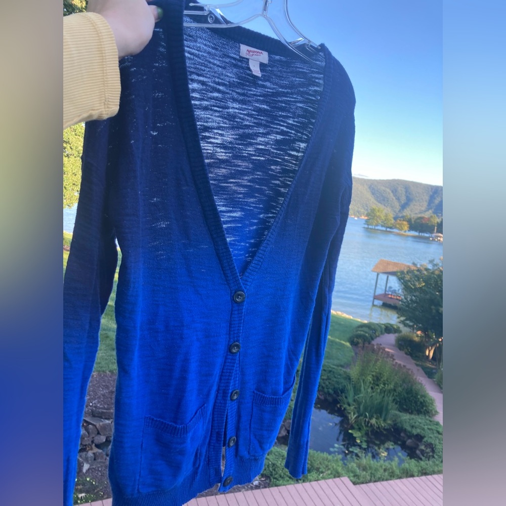 Blue Ombré Cardigan sweater | Large (Juniors/Girls) 100% cotton - Picture 6 of 6